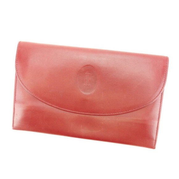 Cartier Handbags - Cartier Wallet Purse Long Wallet Mastline Red Gold Woman Authentic Used
